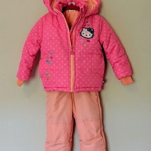 Very good used condition Hello Kitty snow suit